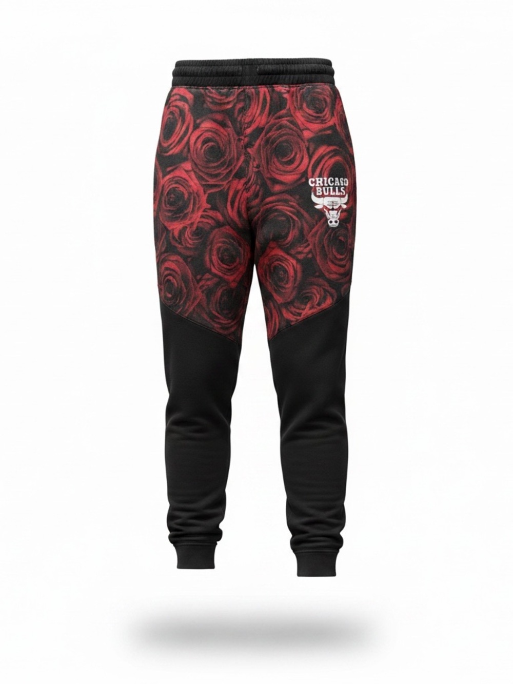 NBA Red & Black Chicago Bulls Rose-Print Joggers